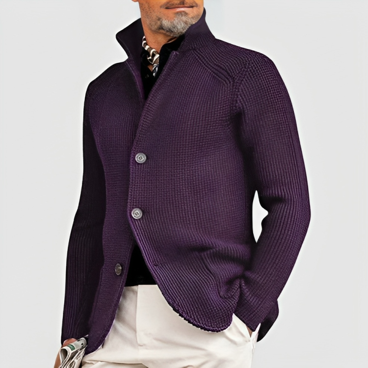 Cardigan boutonné en cachemire pour homme | Marvolli™