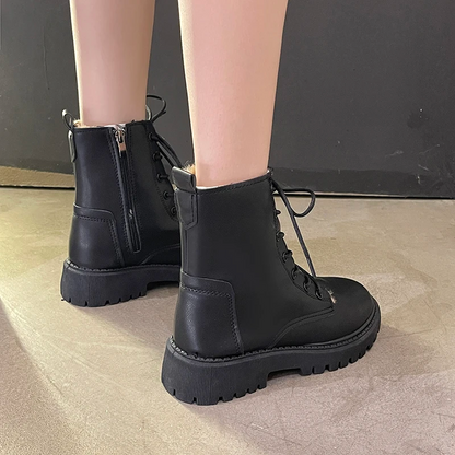 Bottes en cuir fourré polaire | Marvolli™