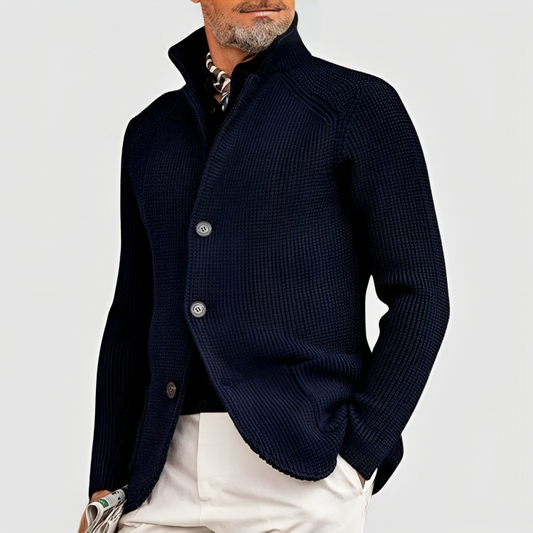 Cardigan boutonné en cachemire pour homme | Marvolli™