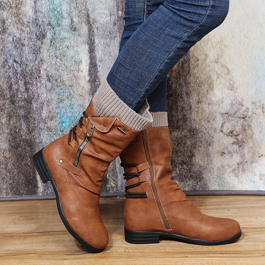 Bottes hautes en cuir | Marvolli™