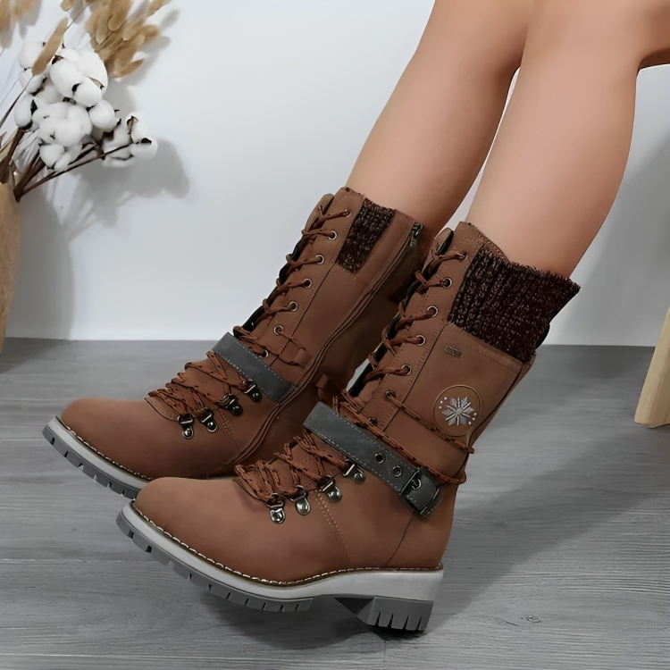 Bottes en cuir doublé polaire | Marvolli™