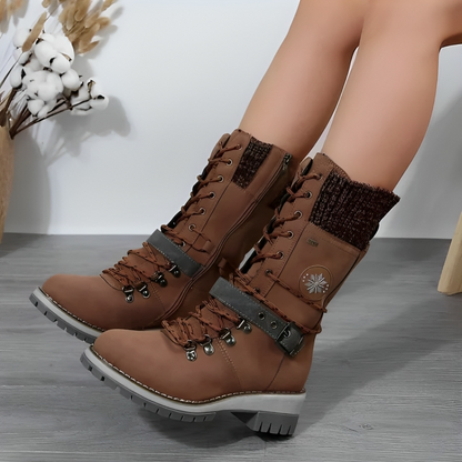 Bottes en cuir doublé polaire | Marvolli™