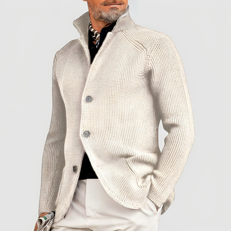 Cardigan boutonné en cachemire pour homme | Marvolli™