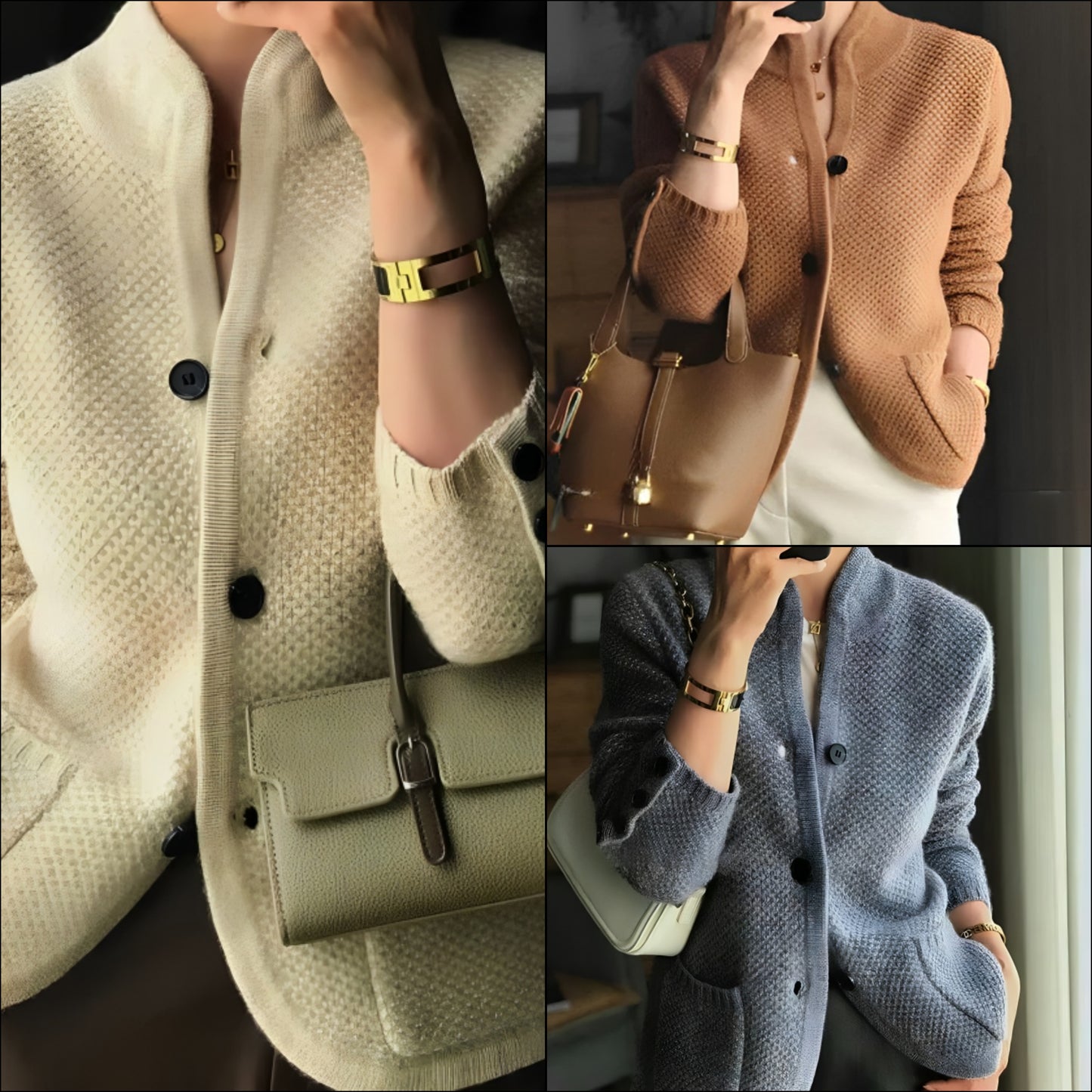 Cardigan boutonné en cachemire | Marvolli™