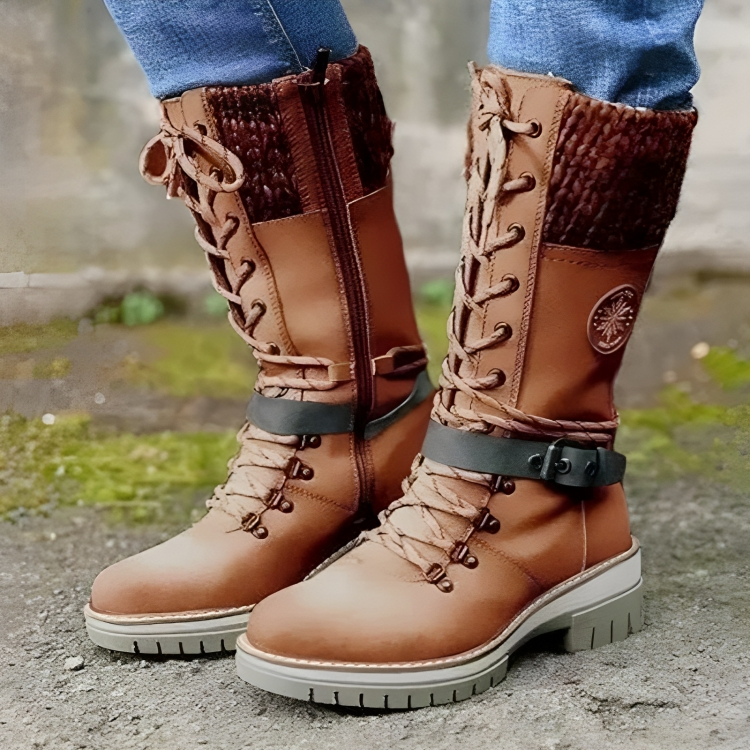 Bottes en cuir doublé polaire | Marvolli™