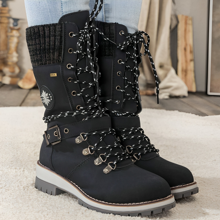 Bottes en cuir doublé polaire | Marvolli™