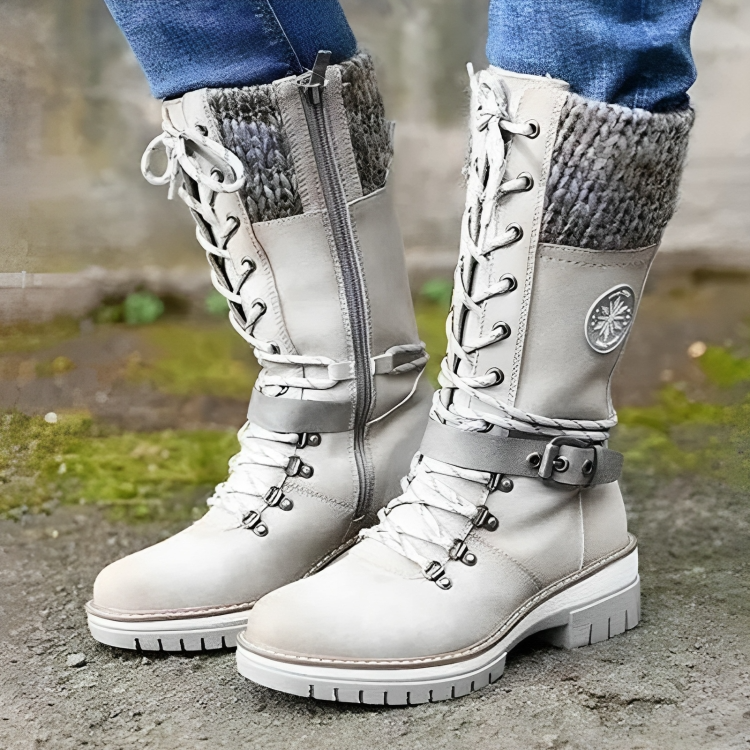 Bottes en cuir doublé polaire | Marvolli™