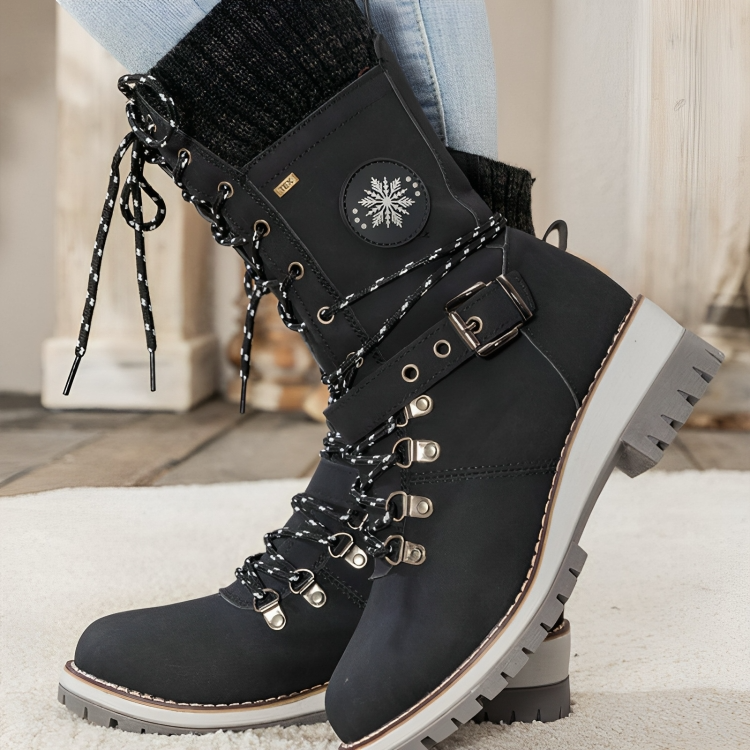 Bottes en cuir doublé polaire | Marvolli™