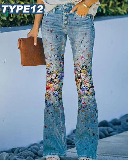 Jeans Ample à Fleurs | Veroniol™