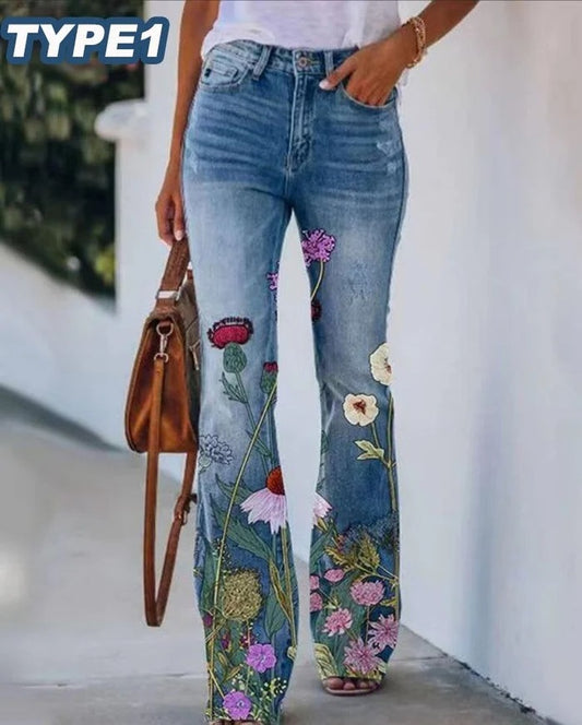 Jeans Ample à Fleurs | Veroniol™