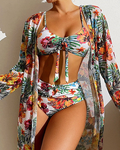 Bikini 3 pièces à fleurs | Peryllo™