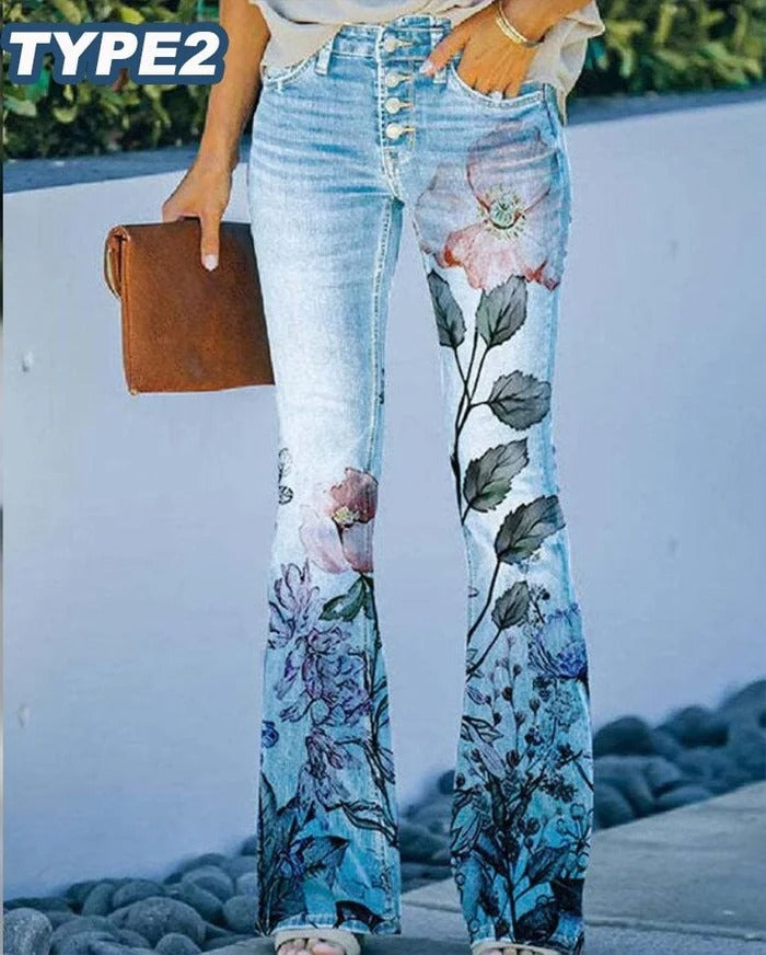 Jeans Ample à Fleurs | Veroniol™