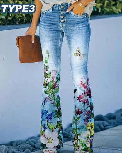 Jeans Ample à Fleurs | Veroniol™